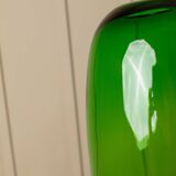 Vase en verre vert vintage XXL, design ovale des années 50 par Maria Vinka pour Ikea (série Stockholm, années 1990)