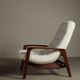 Vintage Teak "Scoop" chair with ottoman by R.Huber & Co