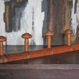 Vintage wall coat rack, wooden coat rack, wooden hooks, hooks.
