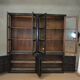 Glass library in teak 1970 patinated black