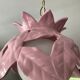 Vintage ceramic enamel flower pendant
