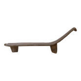 Primitive African carved wood low sculptural bench | Vintage