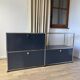 Commode USM Haller en Gris Anthracite et Noir Graphite