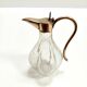 Vintage Brass and Murano Glass Liqueur Decanter or Whiskey Noggin, Italy
