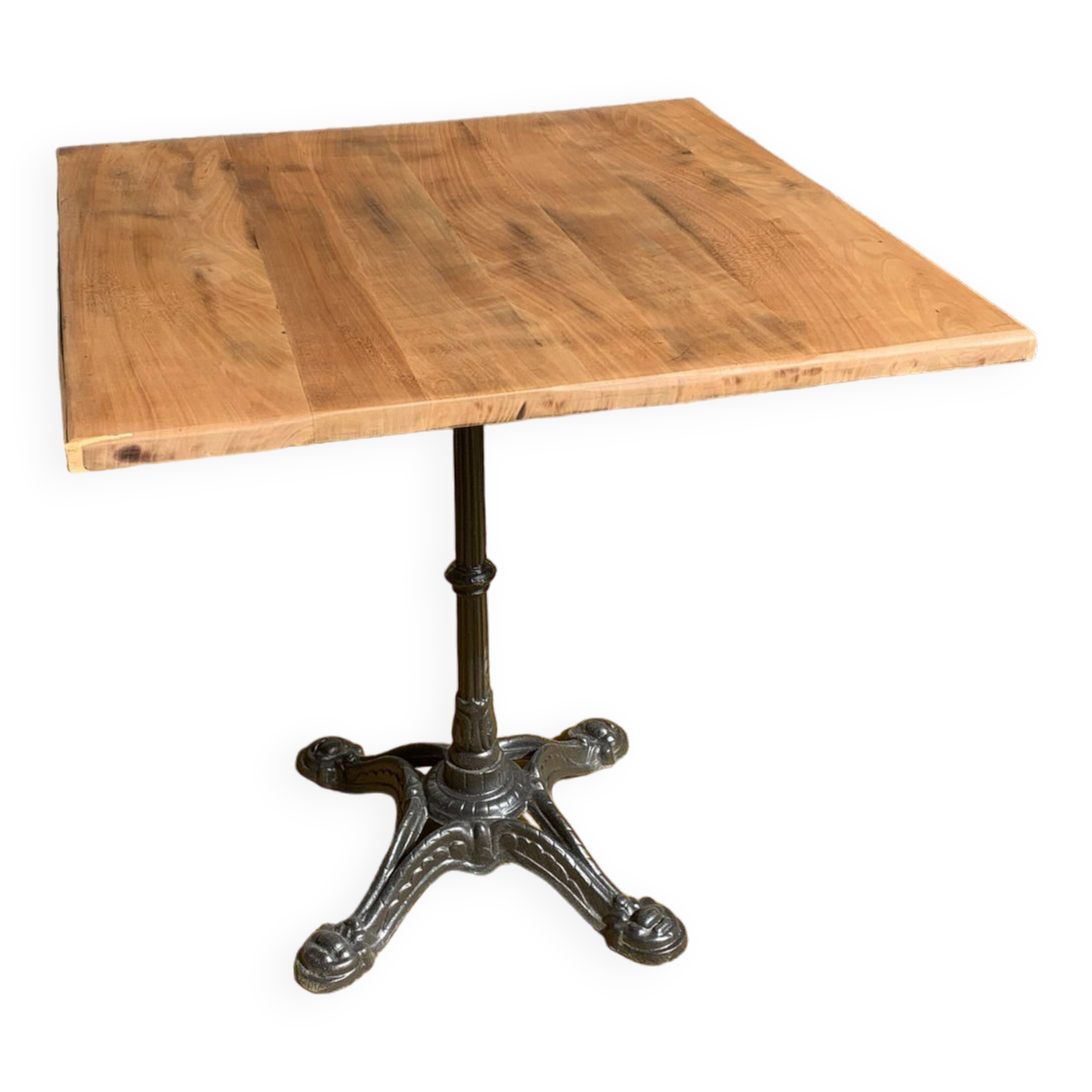 Raw wood bistro table