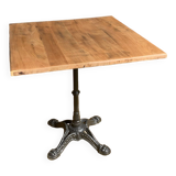 Table bistrot bois brut