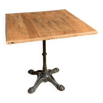 Raw wood bistro table