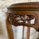 Fifth wheel / Carved wooden plant door with double top - brown marble around 1900