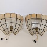 Pair of mother-of-pearl wall lights