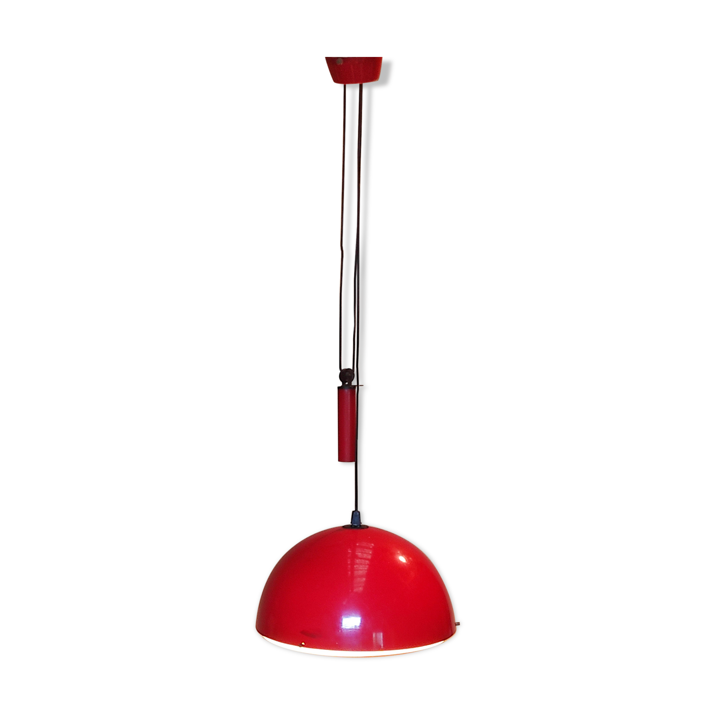 Old Italian vintage suspension rises and falls red 70s
