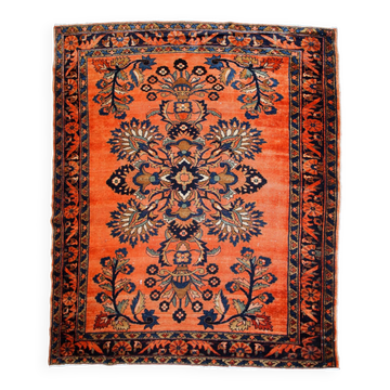 Tapis persan Lilihan antique fait main 5,3' x 7,2' (161 cm x 219 cm) années 1920