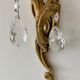 Paire d’appliques bronze et pampilles