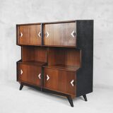 Rockabilly Modern Teak Buffet with Pattern, 1950s