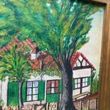 Country house landscape painting