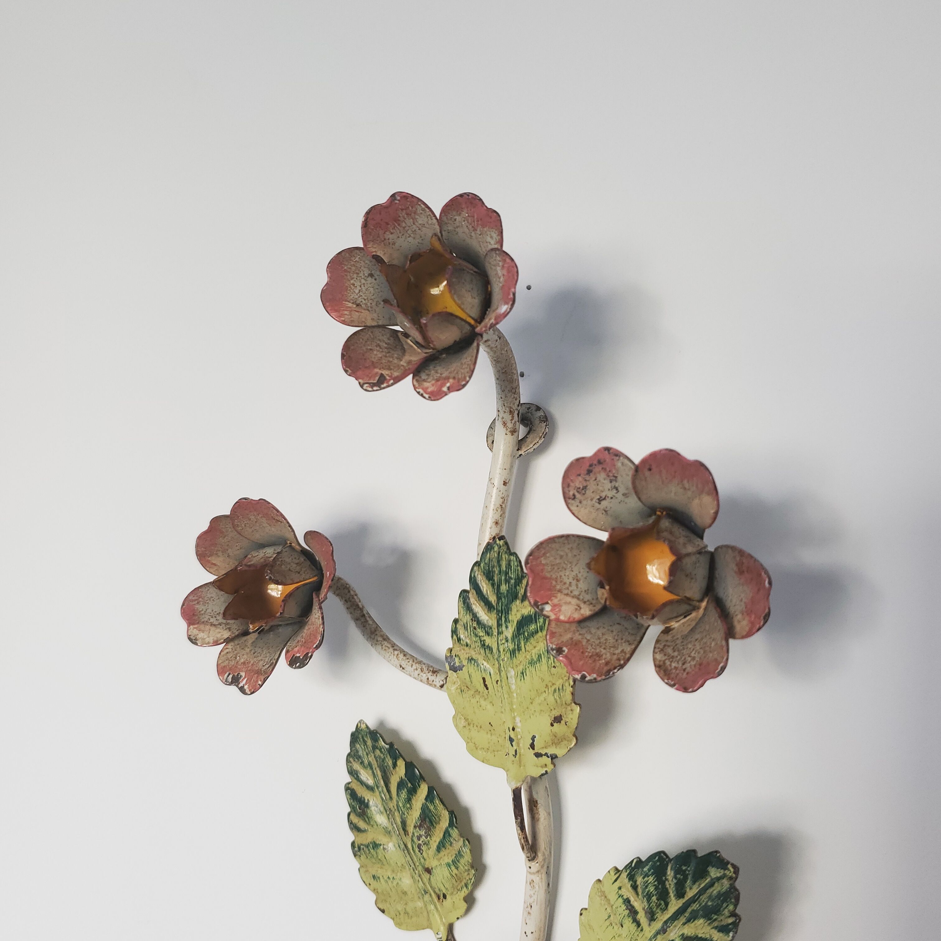 Antique metal floral hook