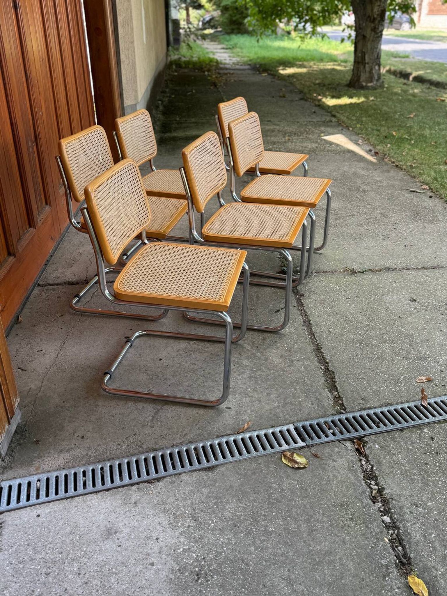 4 chaises italiennes du milieu du siècle Marcel Breuer B32 Cesca, années 70
