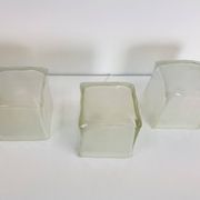 Iviken Ice Cube Table Lamp in Glass from Ikea, 1990s, Set of 3