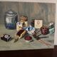 Nature morte signée Micheline Frouin 1970