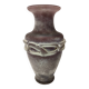 Stunning Postmodern Brown Hand-Molded Scavo Glass Vase, Italy