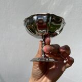 8 silver-plated metal cups 1970