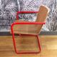 Chaise cantilever rotin et métal design 1980