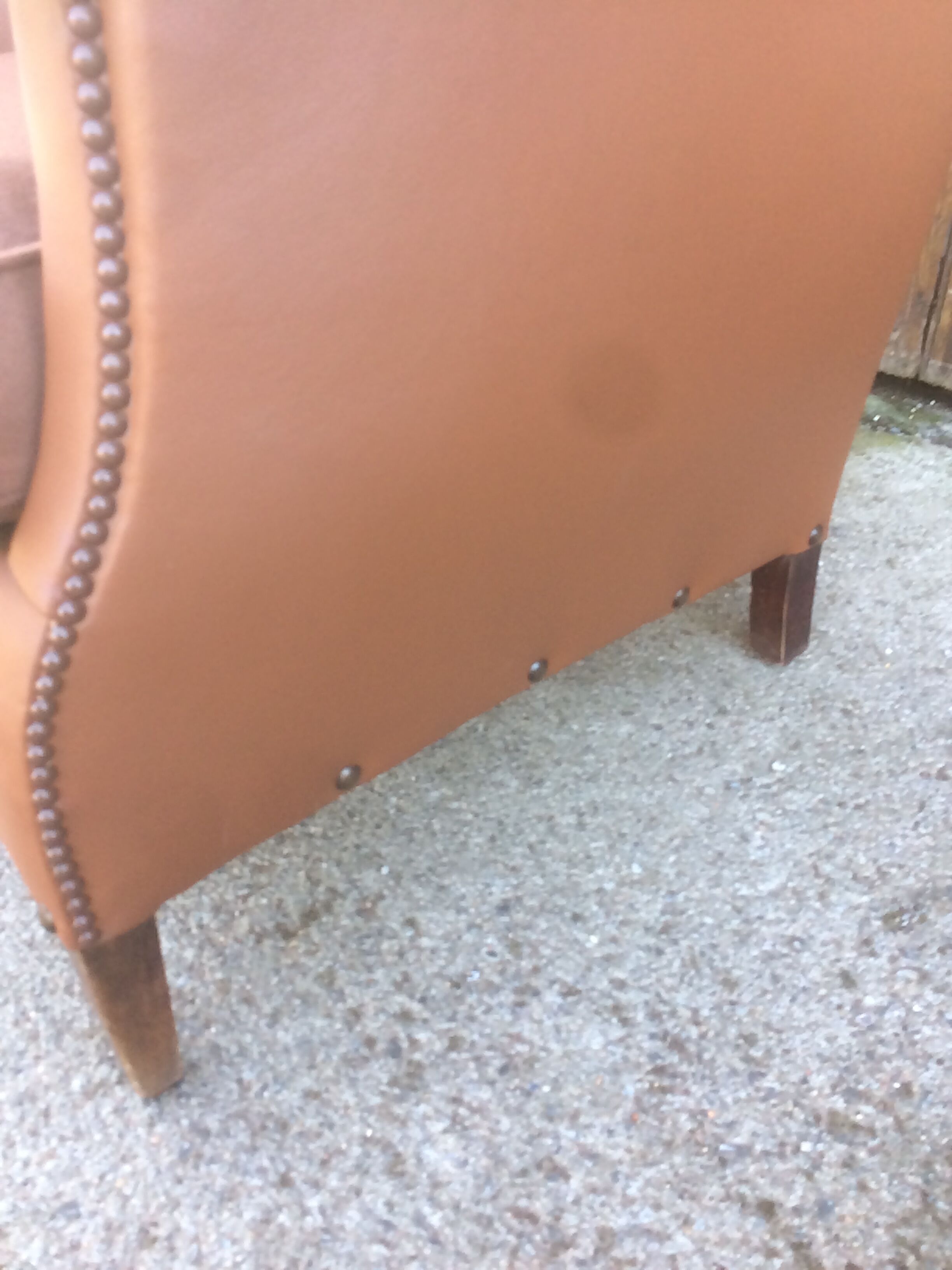 Leather club armchair