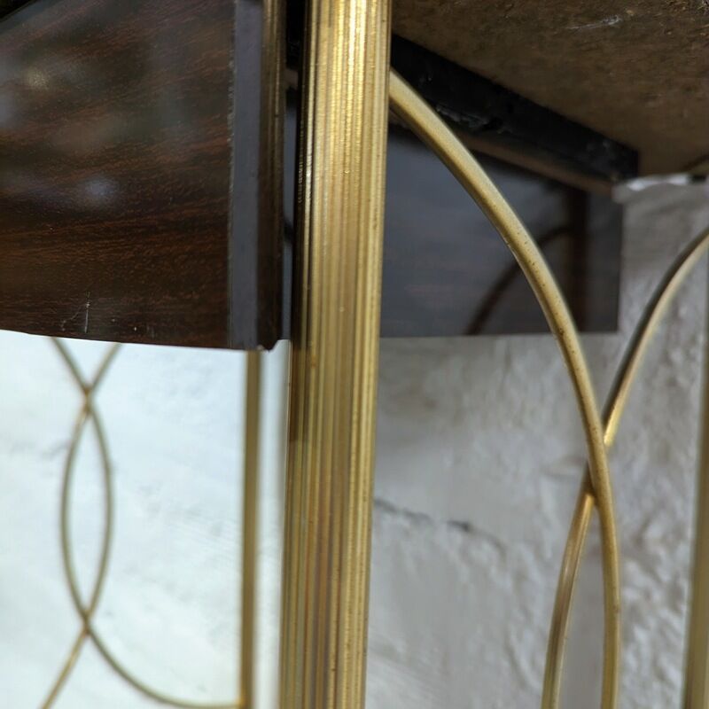 Vintage bedside table with wheels