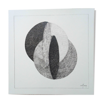 "offset" ink on paper