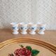 Lot de 4 coquetiers Arcopal modèle myosotis veronica vintage