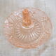 Baguier en cristal moulé rose