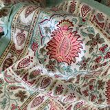 Grande nappe "Simrane" - Imprimé - Framboise et turquoise - 240x350cm