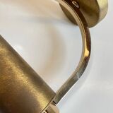 Vintage bubble glass brass applique