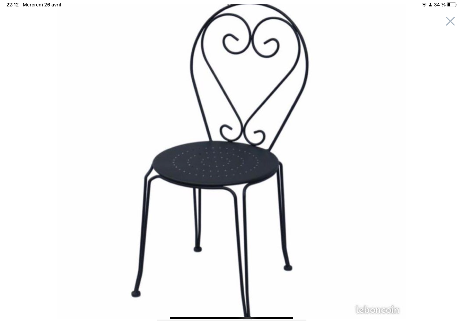 Wrought iron garden furniture