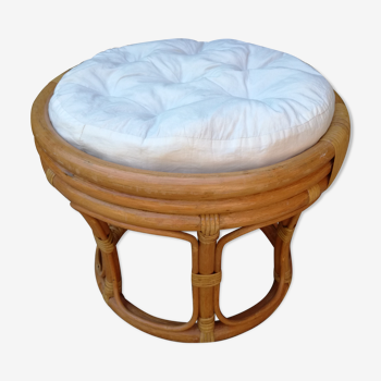 Pouf bamboo and rattan