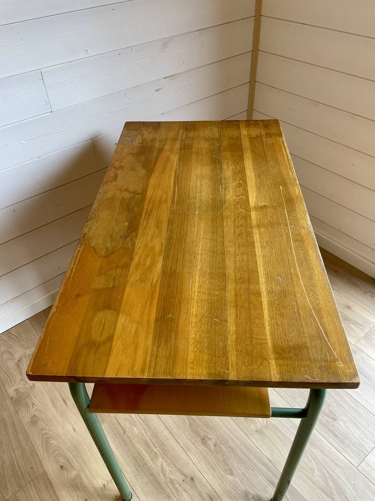 Vintage Stella 1950 school desk and swivel chair set