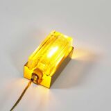 Brass & Amber glass glass wall lights by Vitrika – Model Atlactic