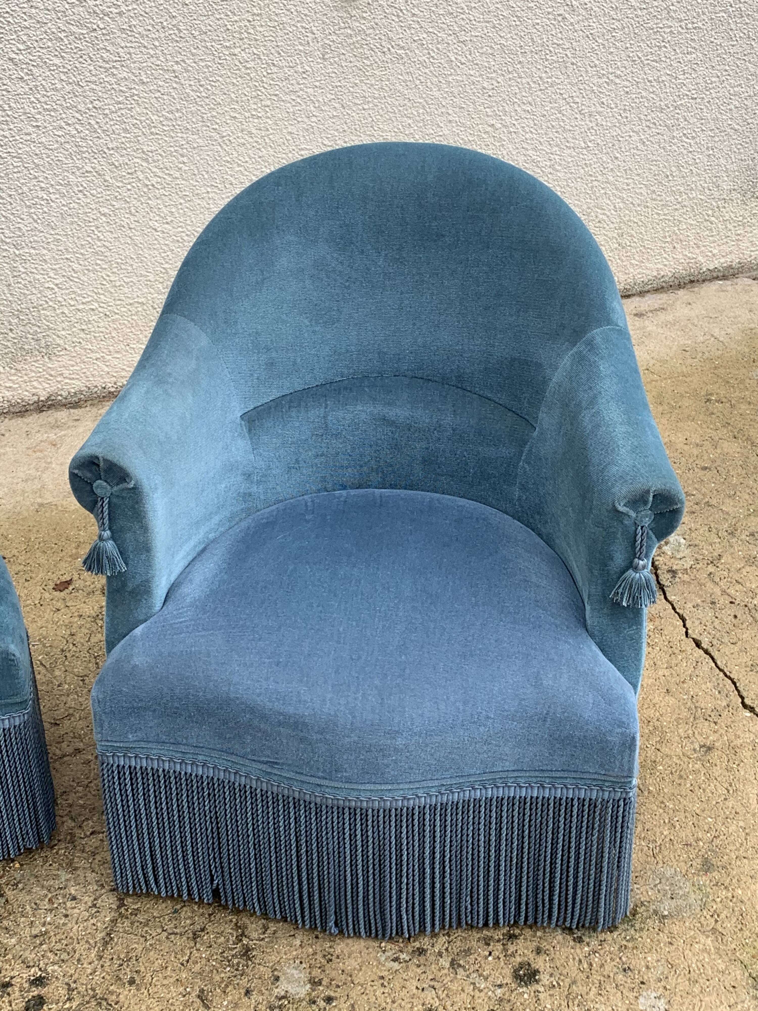 Pair of armchairs toad and rest feet 1970