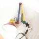 Lampe architecte, articulée, multicolore, postmoderne, 1980