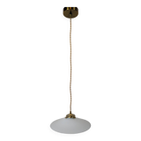 Suspension vintage en opaline blanche