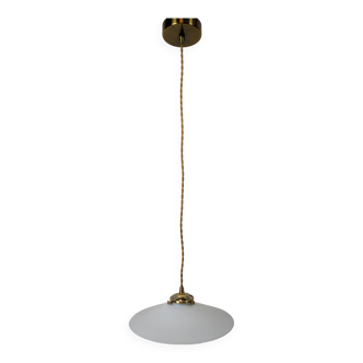 Vintage white opaline pendant light