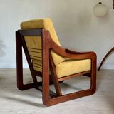 Yellow velvet sled chairs