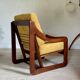 Yellow velvet sled chairs
