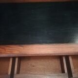 Louis XVI style console table in oak and leather