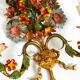 A pair of beautiful 1960s hand-painted and gilded metal wall lamps by Hans