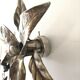 Pair Of appliques bronze flowers design 70s