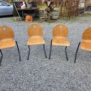4 vintage school chairs from the 70s