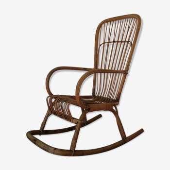 Rocking chair bambou