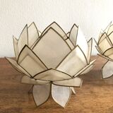 Lotus flowers in mother-of-pearl sconces