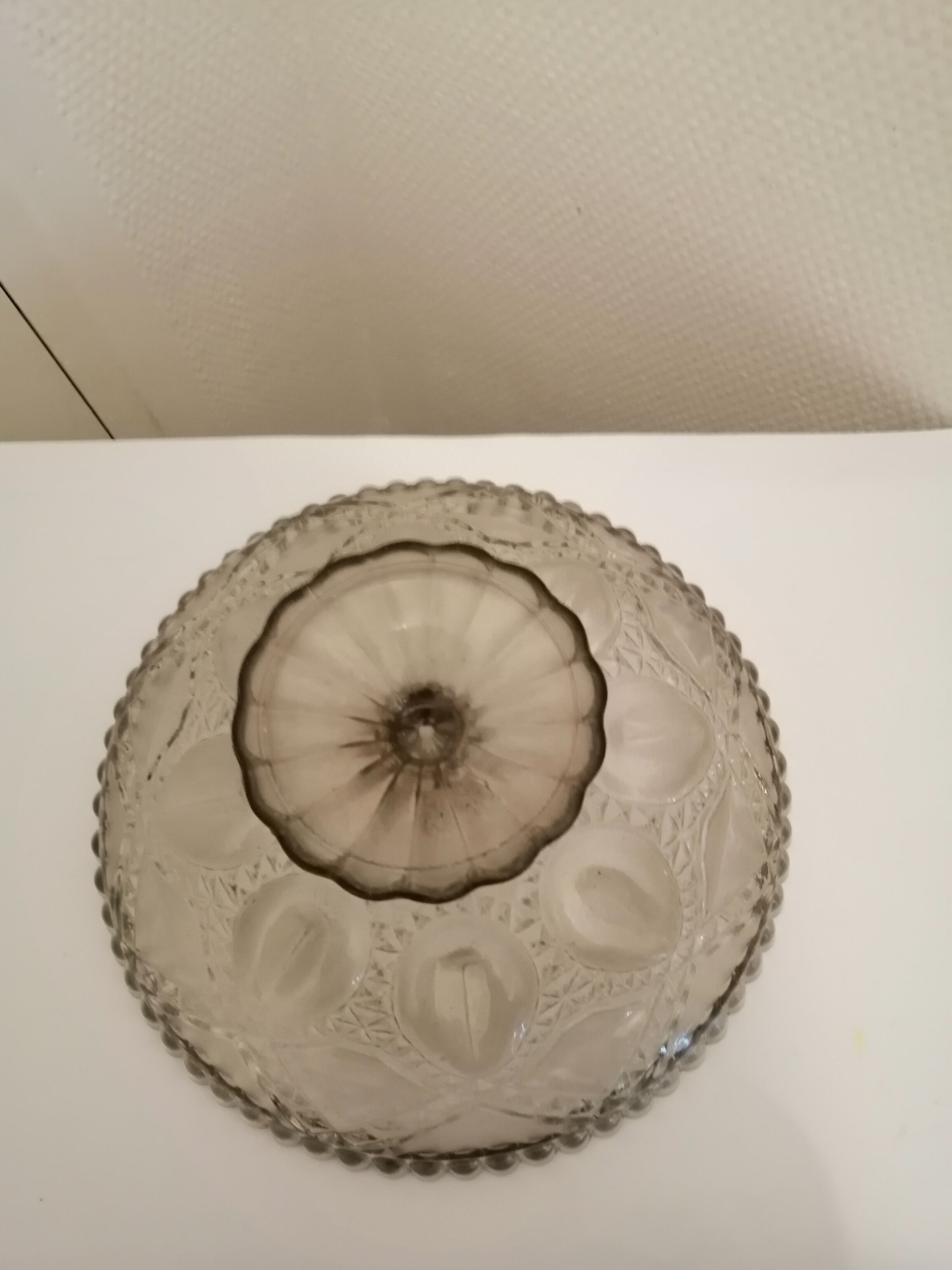 Antique glass compotier