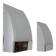 Pair of vintage wall lights, chrome-plated metal and frosted glass, France, 1980